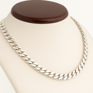 999 Sterling Silver Cuban Chain 9mm 55cm
